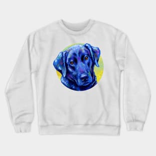 Loyal Companion -  Colorful Black Labrador Retriever Dog Crewneck Sweatshirt